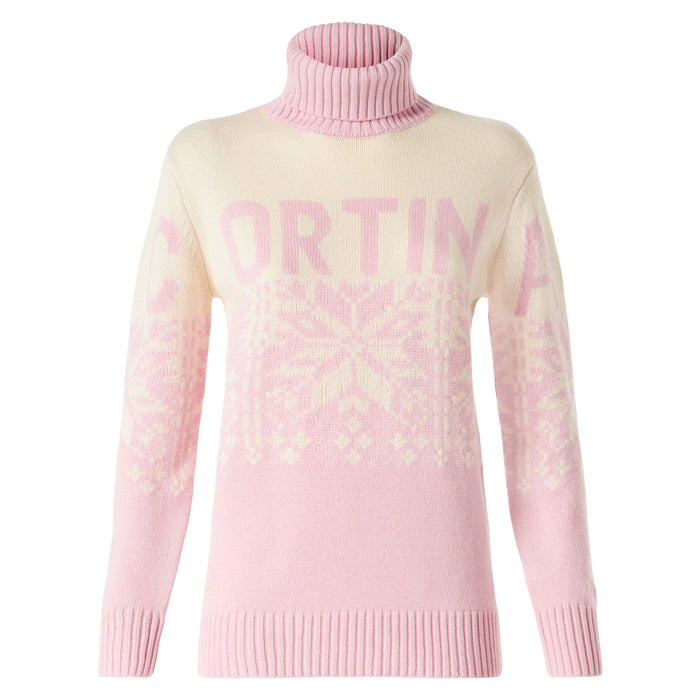 New Hut Turtleneck Sweater With Nordic Pattern And Cortina Print