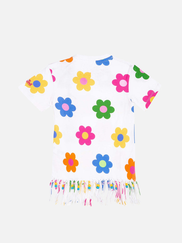 Girl Cotton Dress With Fringes __single__