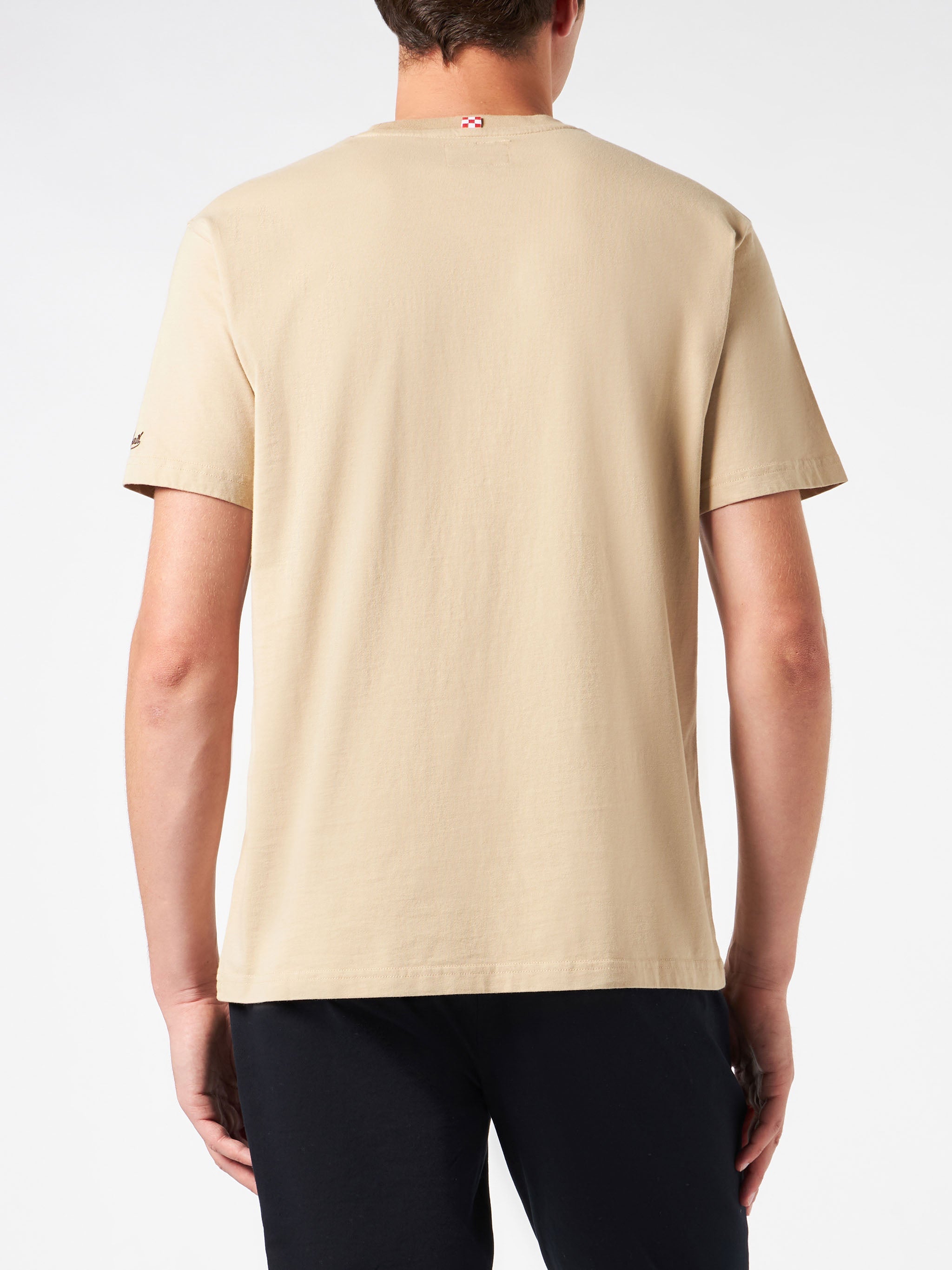 Man Heavy Cotton T-Shirt With St. Barth Countryland Print White