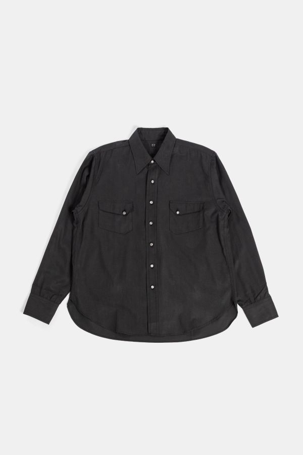 Taiga Takahashi Lyocell-cotton blend shirt in gray