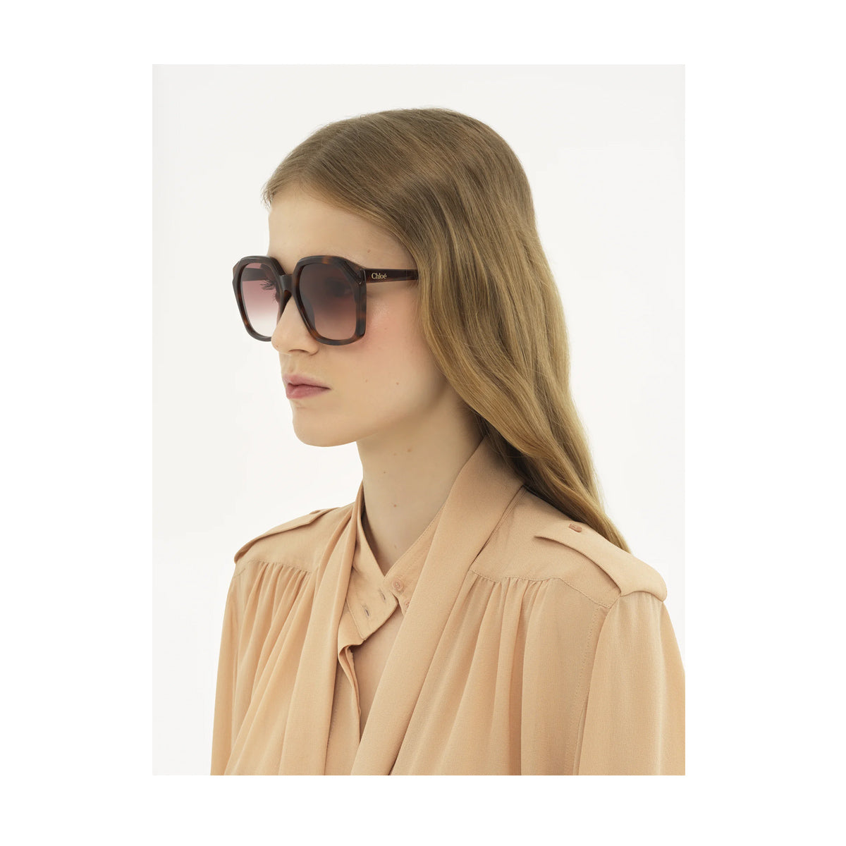 Chloé CH0280S Linea 006 Havana Red Marrone Acetate Occhiali Da Sole