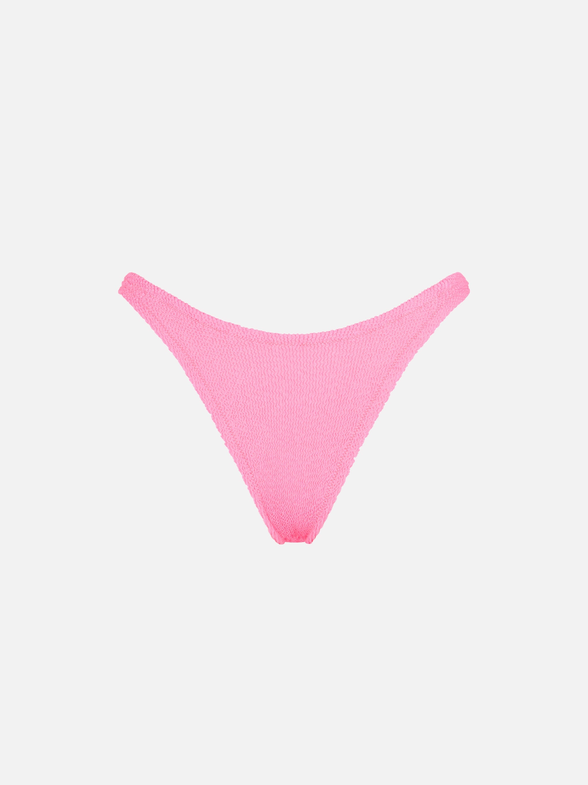 Naomi Fluo Fuchsia Crinkle Cheeky Bikini Briefs Pink Bottom