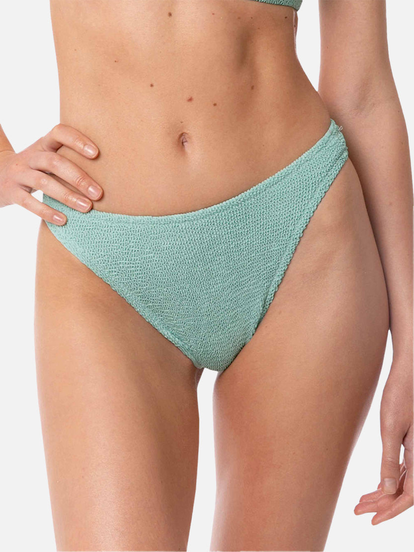 Elise Classic Sage Green Crinkle Swim Briefs Bottom