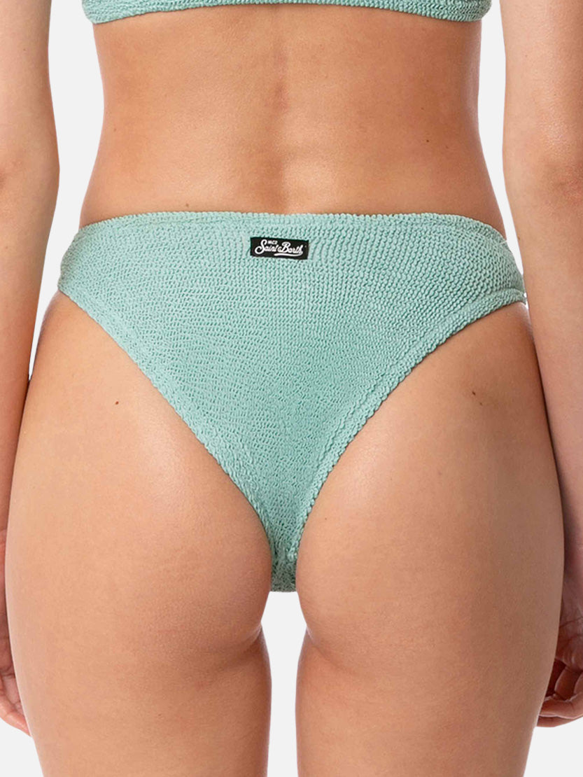Elise Classic Sage Green Crinkle Swim Briefs Bottom
