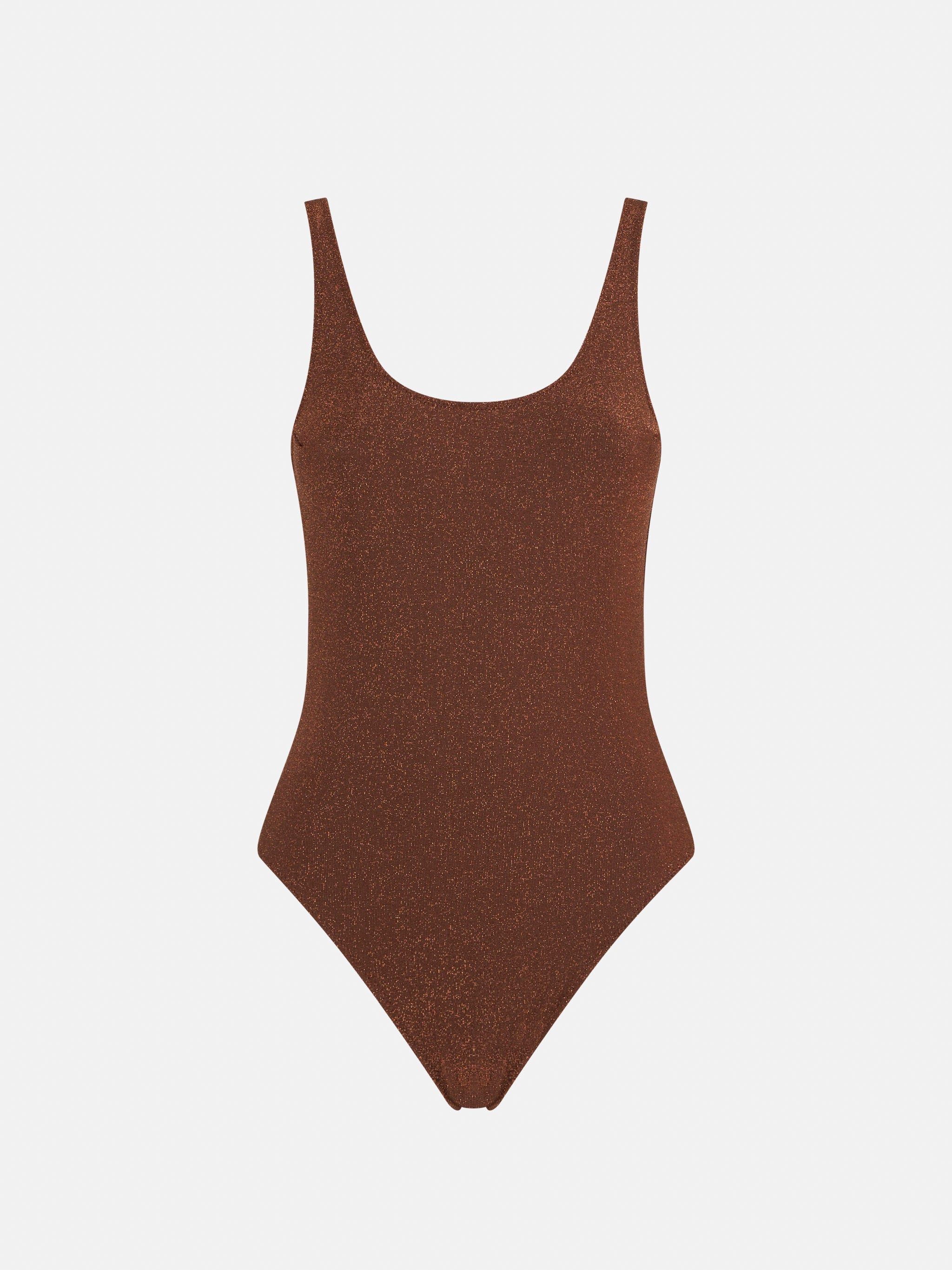 Brown Lurex Lora One-Piece Swimsuit One Piece