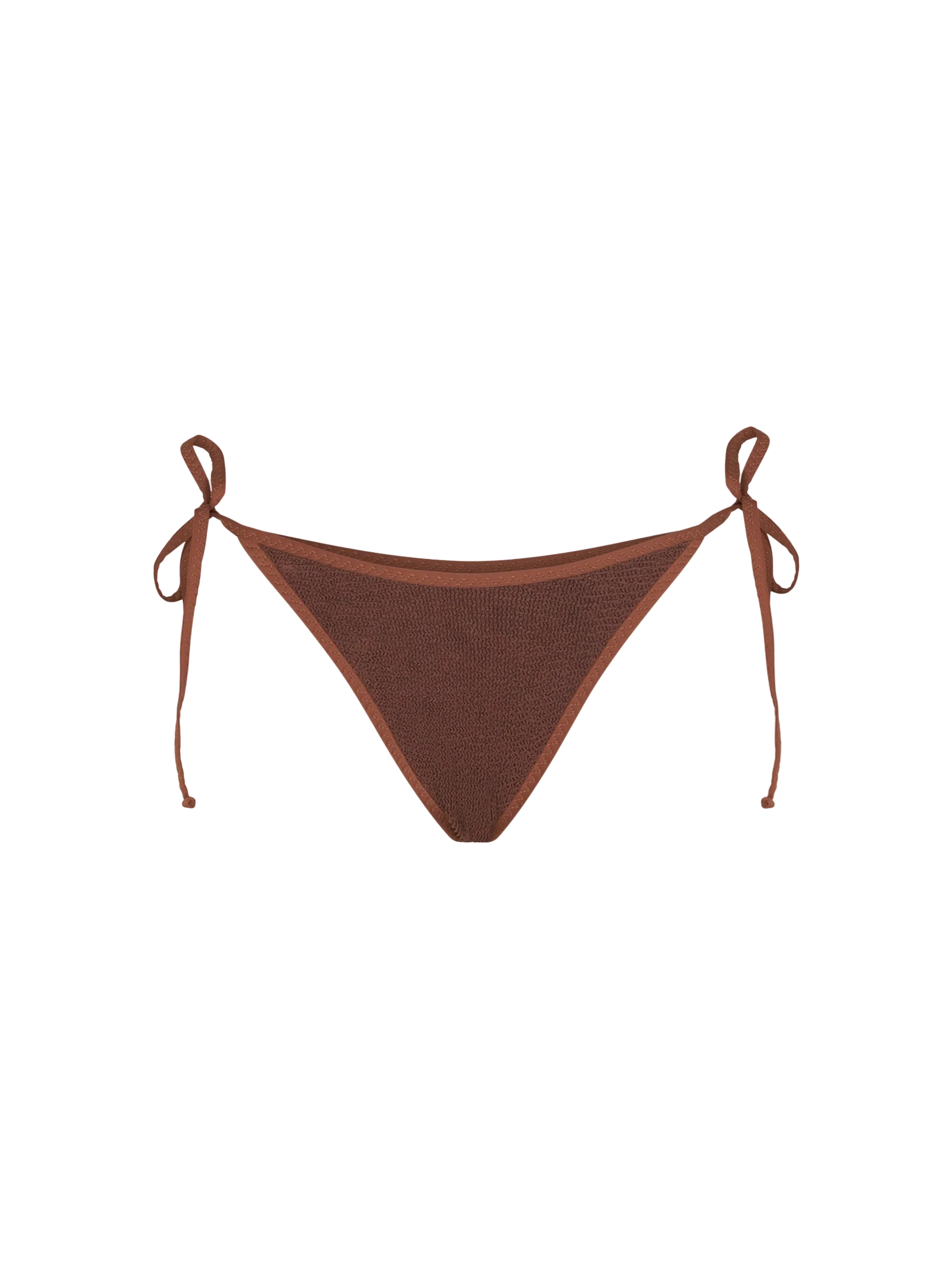 Marielle String Brown Bikini Briefs With Side Laces Bottom
