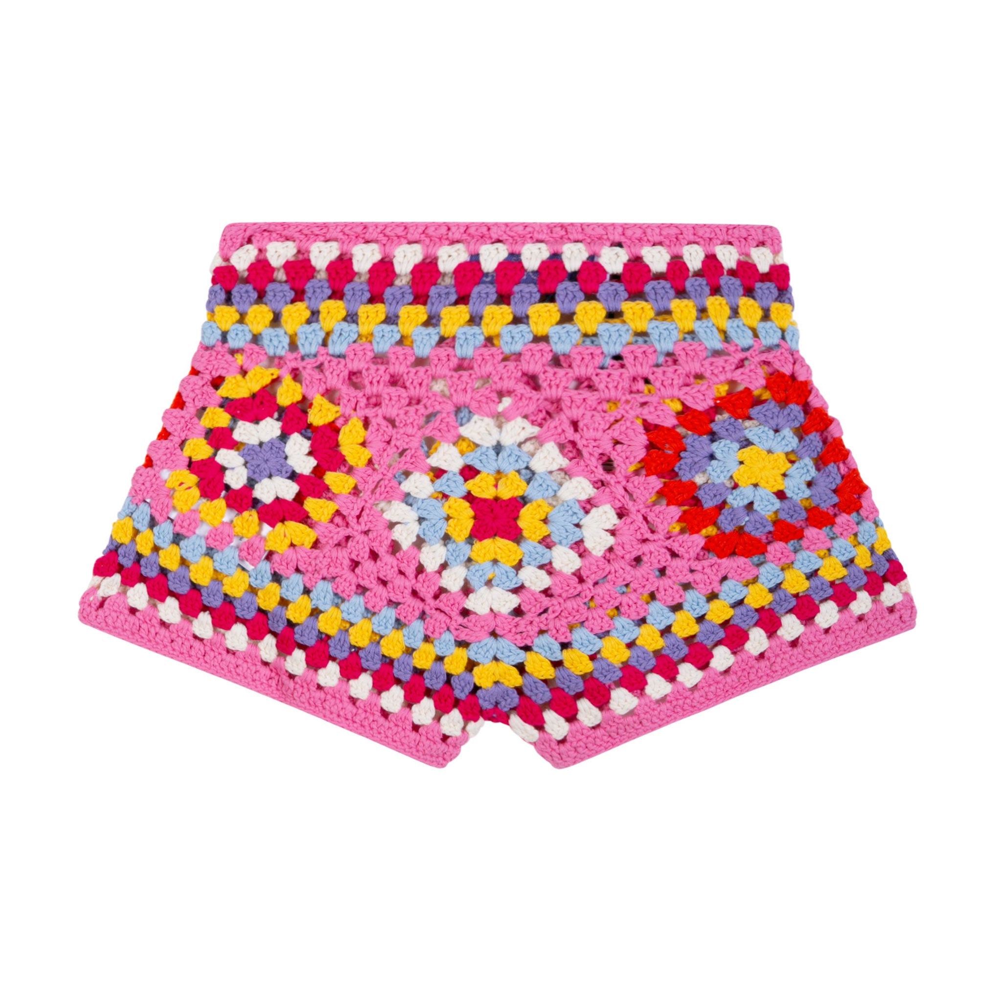 Girl Crochet Shorts Pink Bottom_apparel