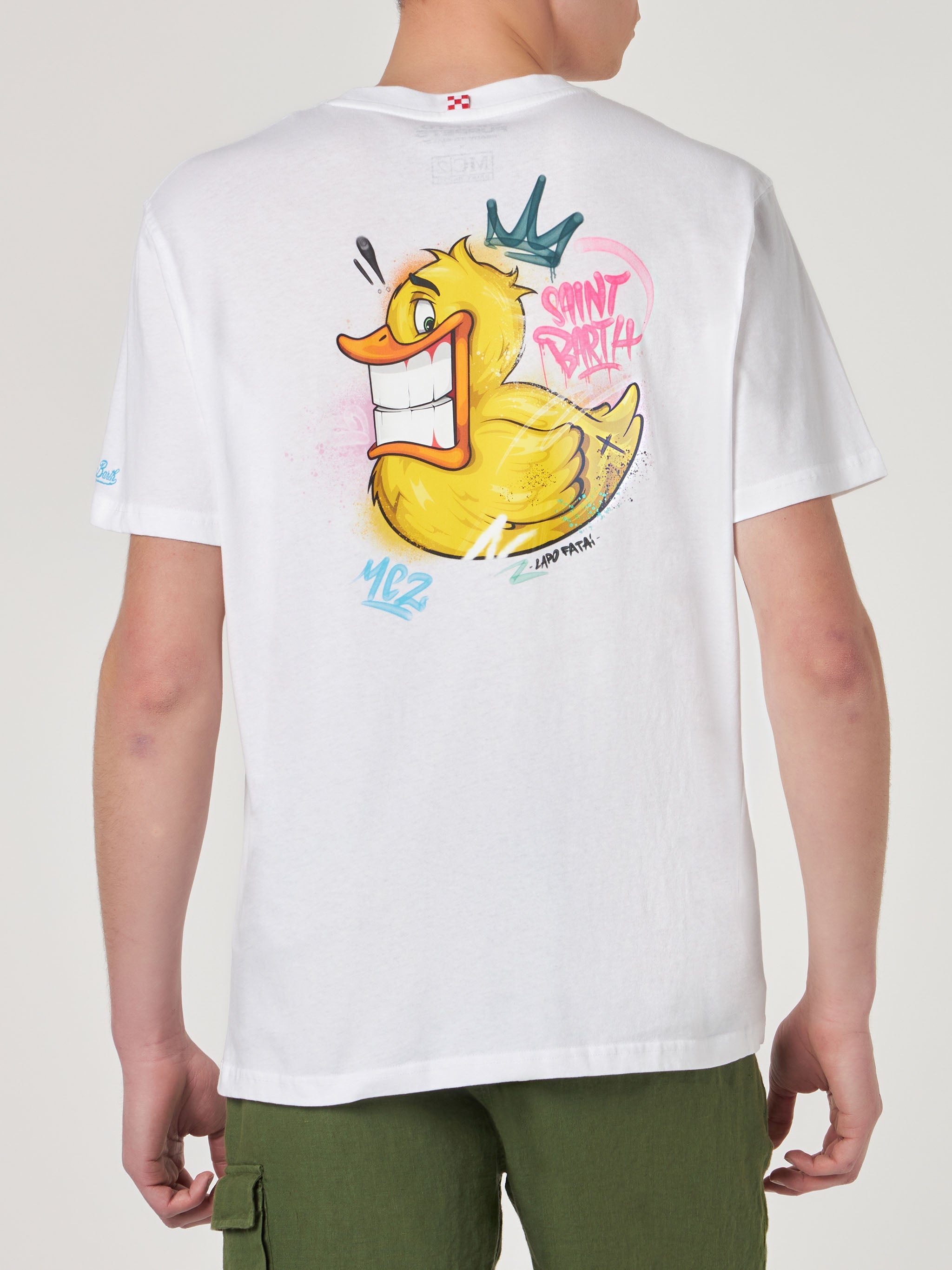 Man T-Shirt With Crypto Duck Print | Puppets® Special Edition White