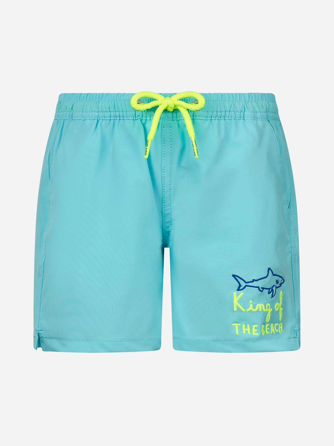 Boy Comfort Swim Shorts With King Of The Beach Embroidery __single__ Swimshort