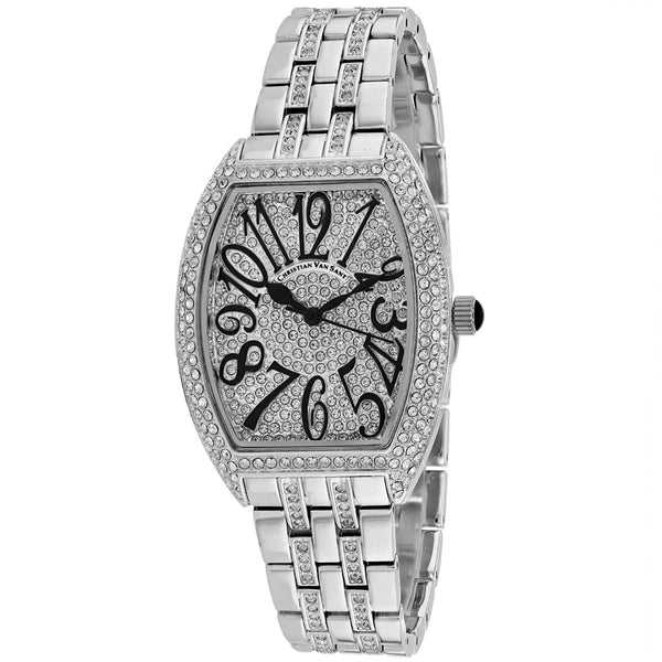 Christian Van Sant Womens Elegant Sparkle Silver