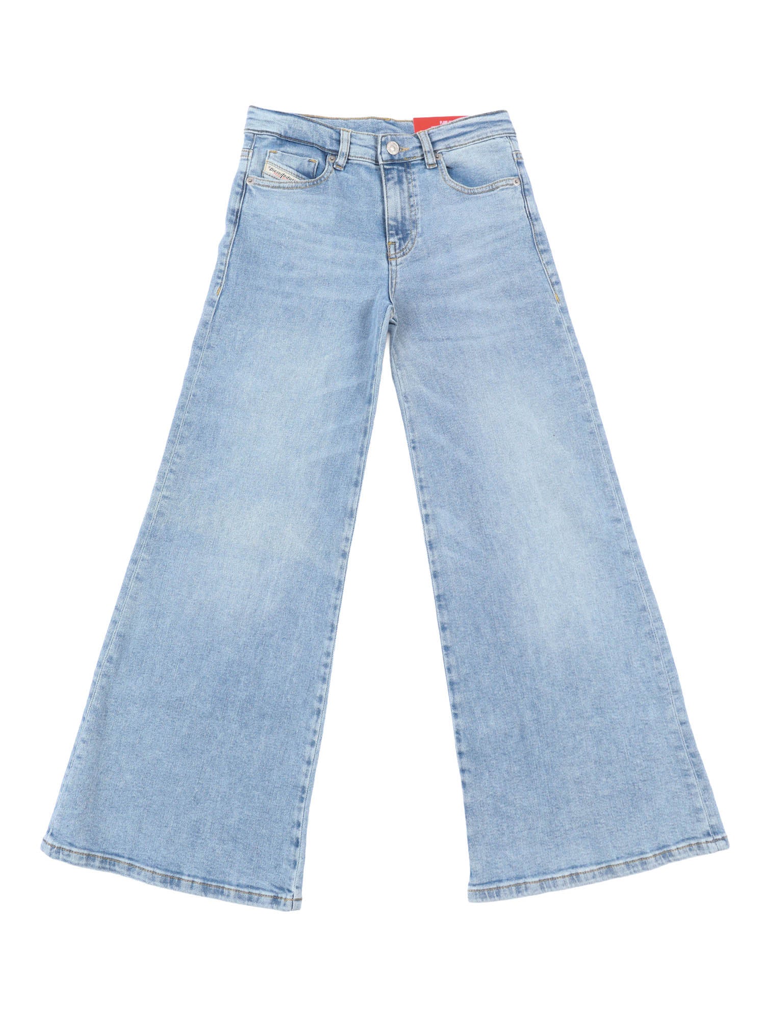 5 pockets Blue Cotton Elastane Jean