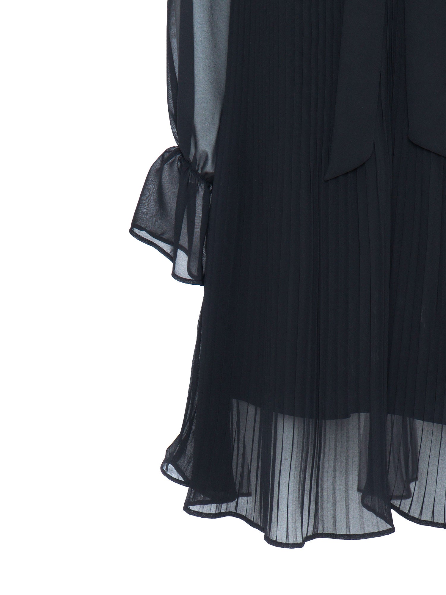 Woman Dress Black Polyester Midi