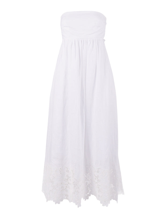 DRESS White Midi