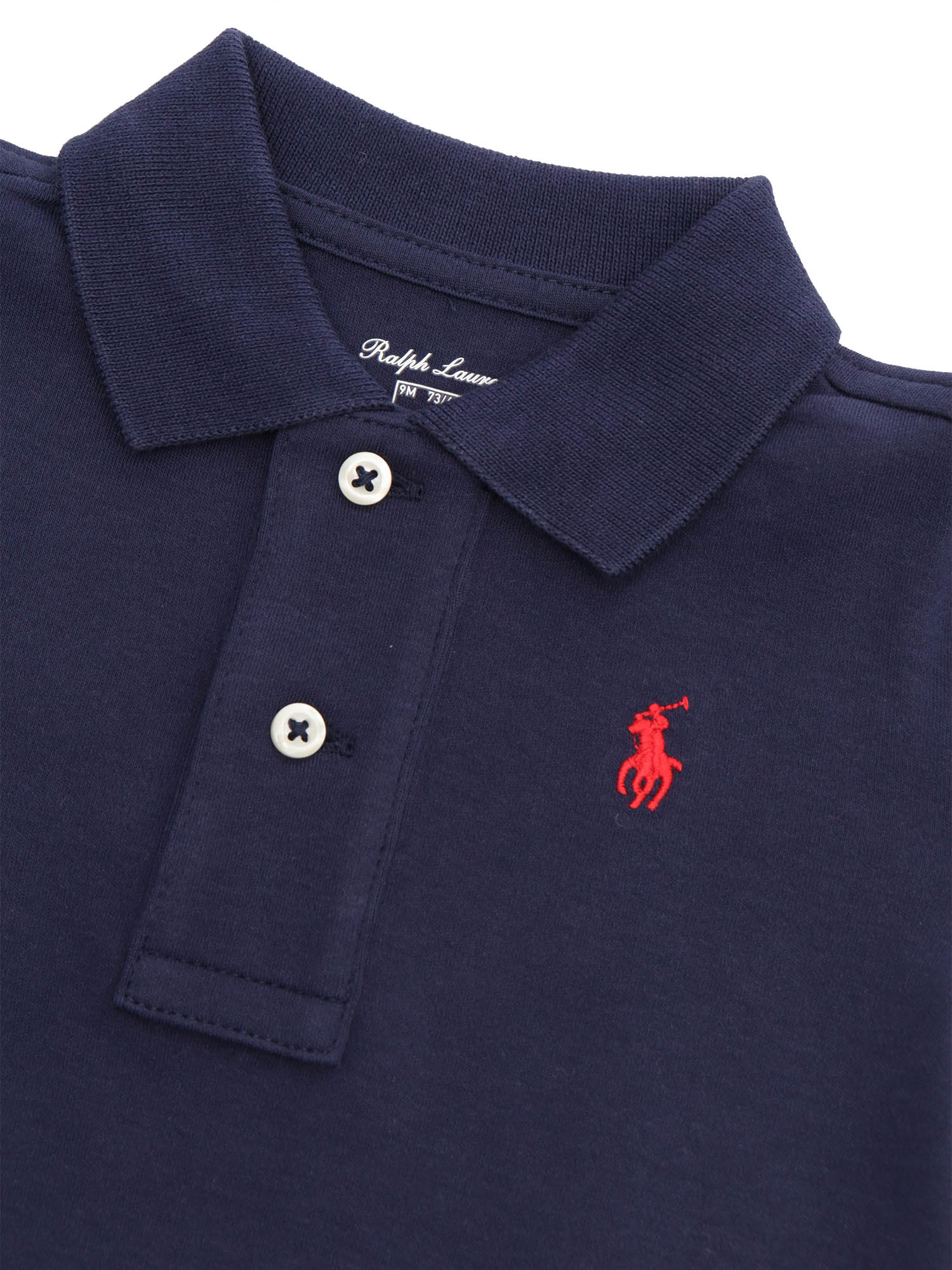 BOY POLO-TOPS-KNIT Blue Cotton Short Sleeves Polo
