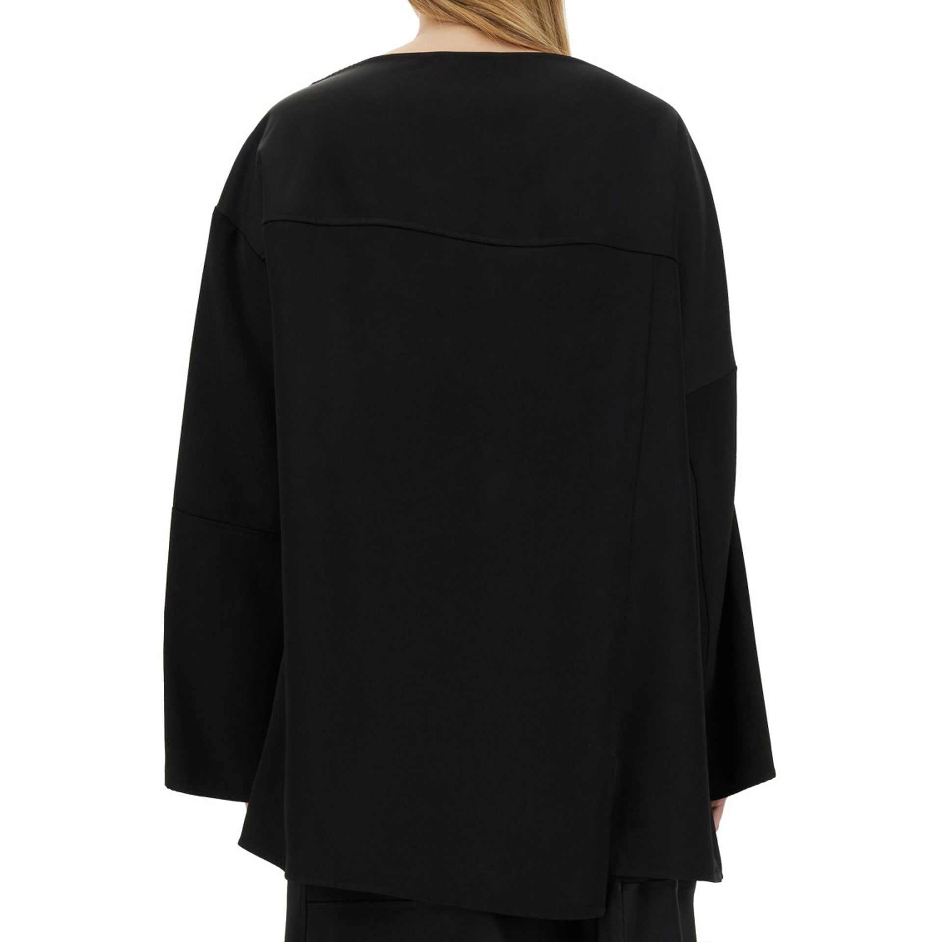 Jil Sander Blend Silk Blouse Black Viscose