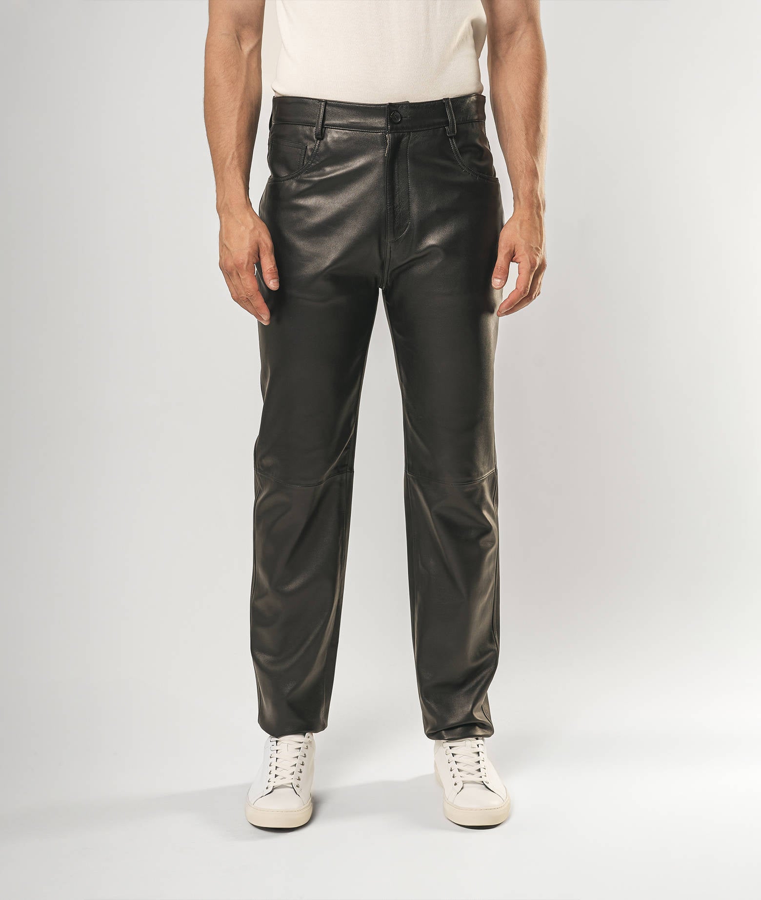 Leather Trouser Racer Black Miscellaneous Trousers
