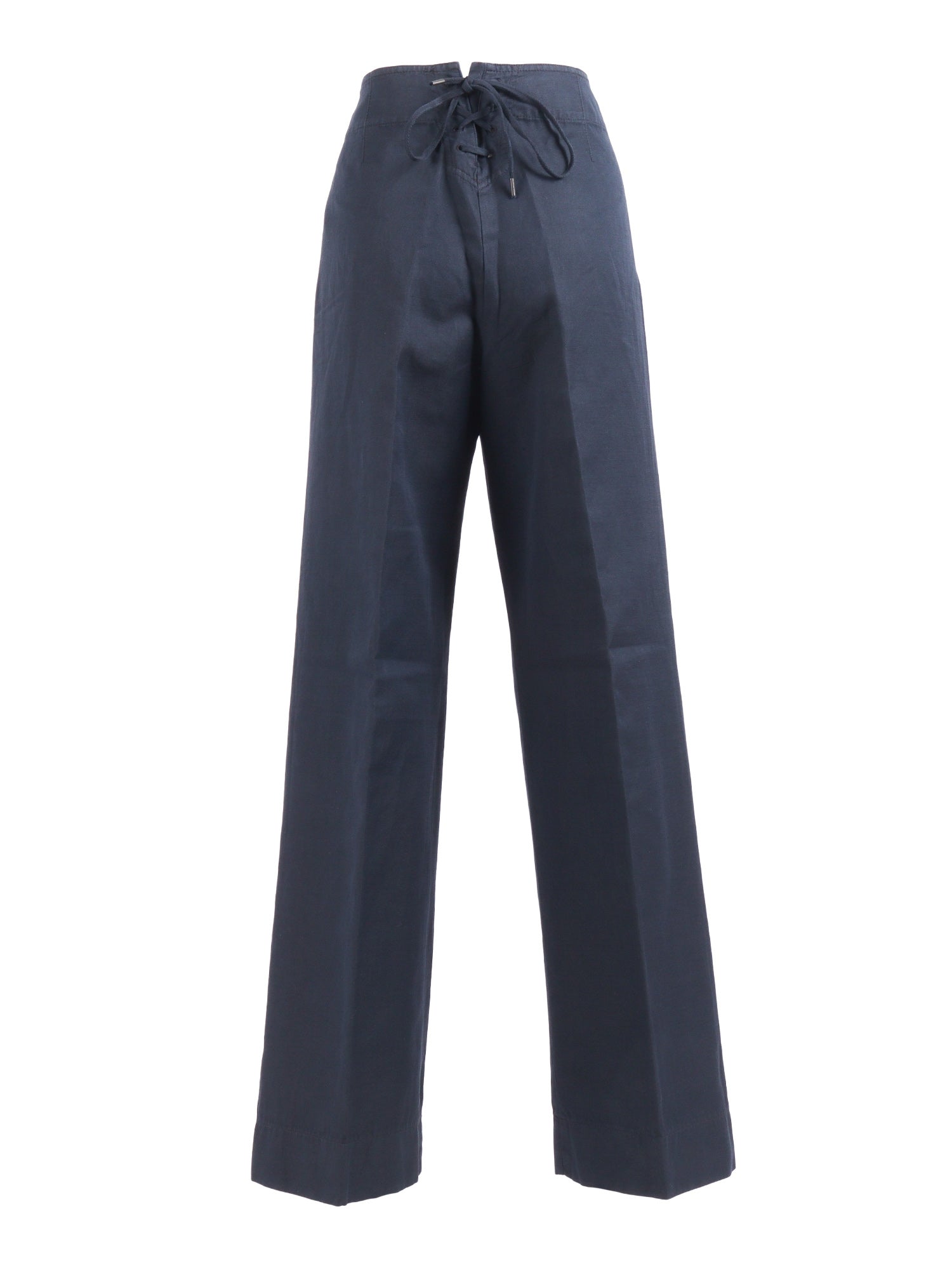 WOMAN PANTS Blue Cotton Linen