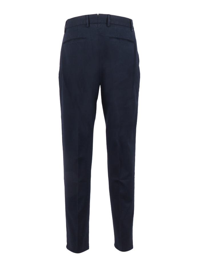 THEO PANTS Blue Cotton Elastane