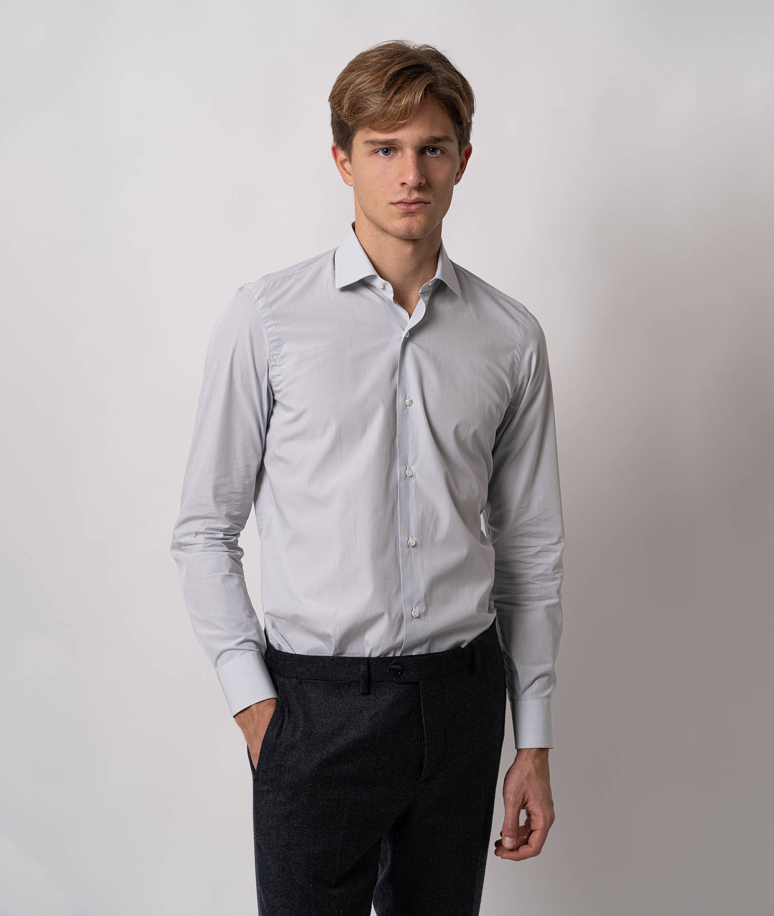 Tailored Cotton Shirt Mayfair Pink Hand Made