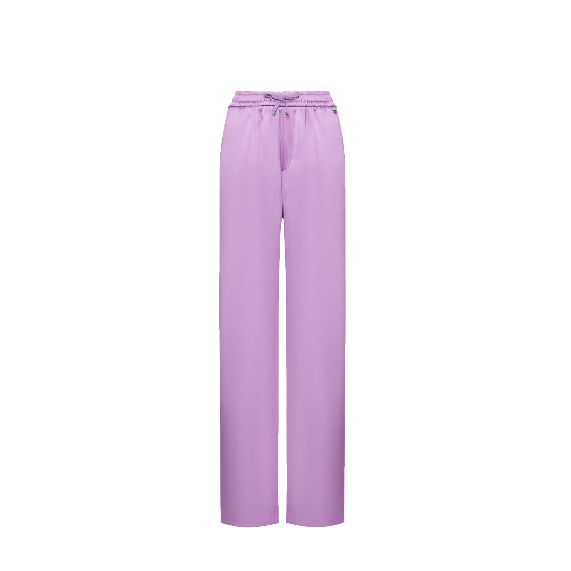 Herno High-Waist Palazzo Pants Purple Polyester