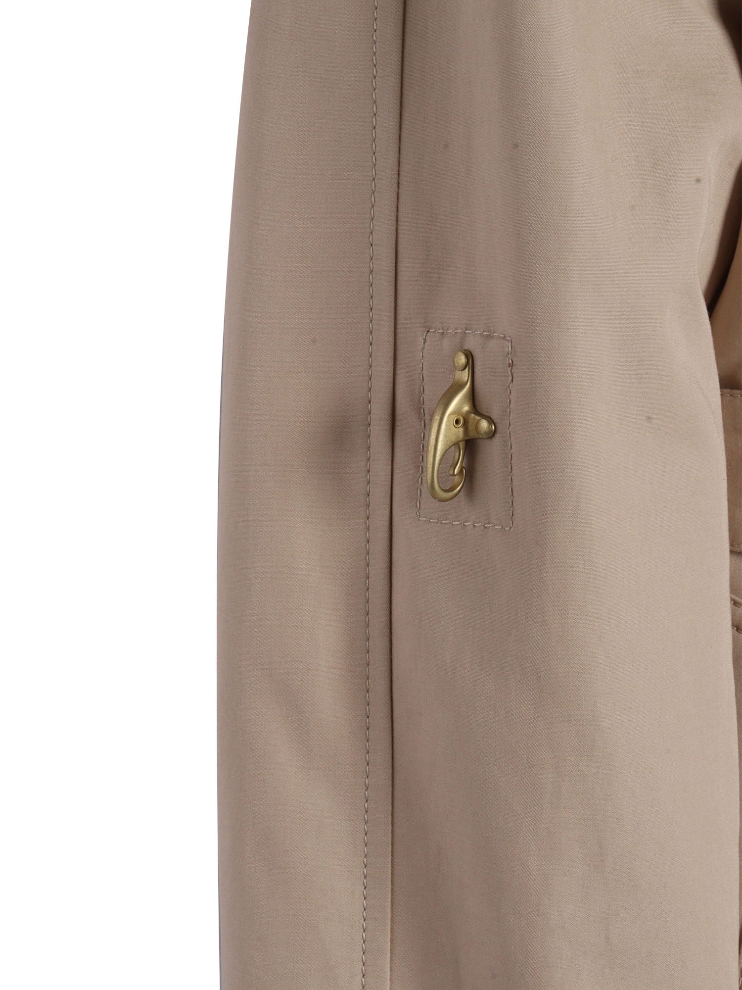Short brown trench coat Cotton