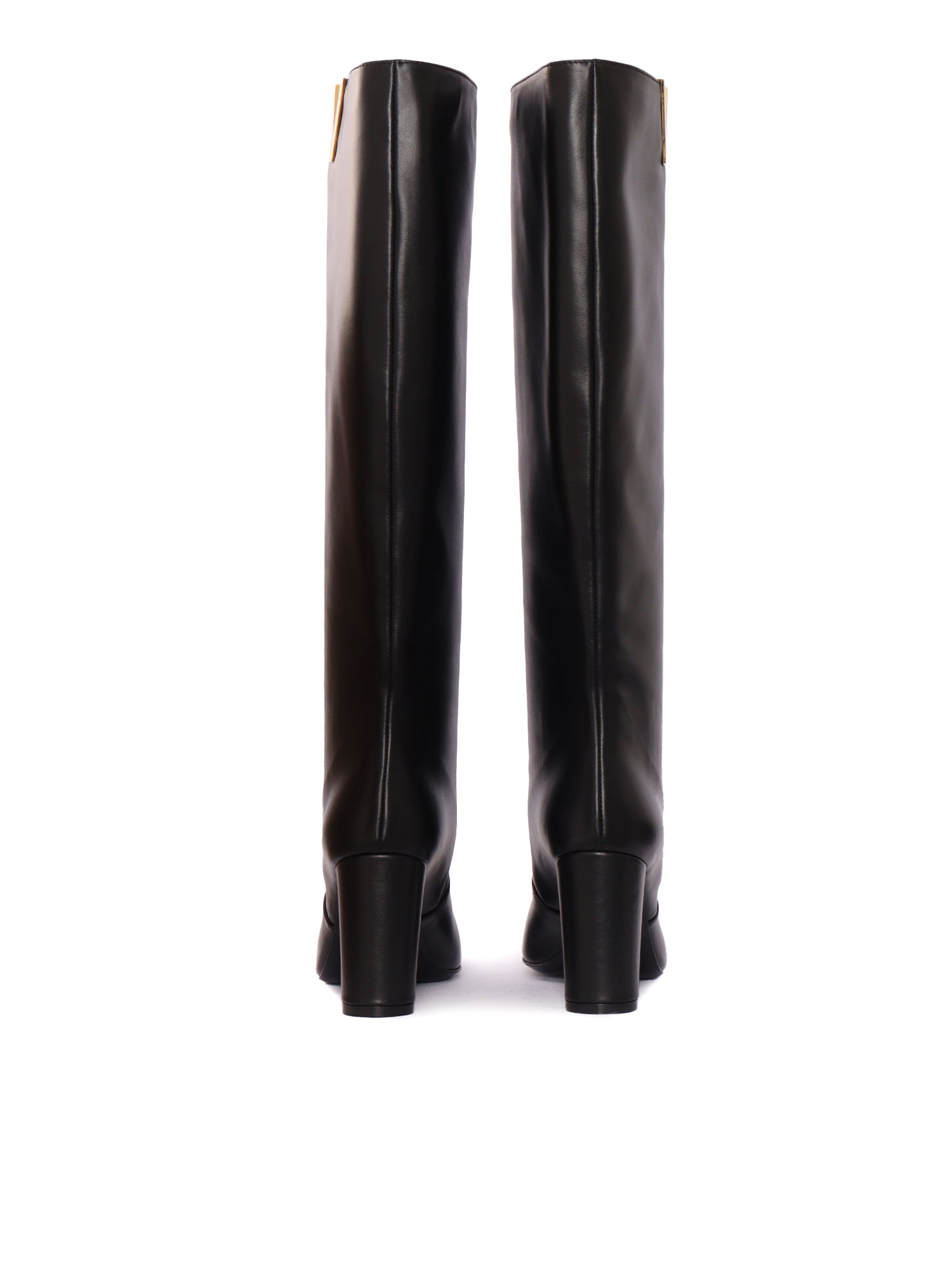 770 V Boots Black Leather Sole Rubber