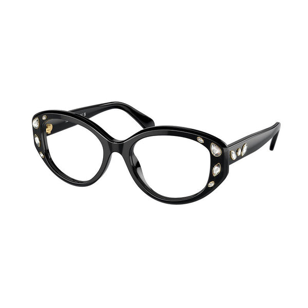 Swarovski Eyeglasses Geometric Full Rim, Black Frame And Clear Demo Lenses Lens Sk20061001 Sunglasses