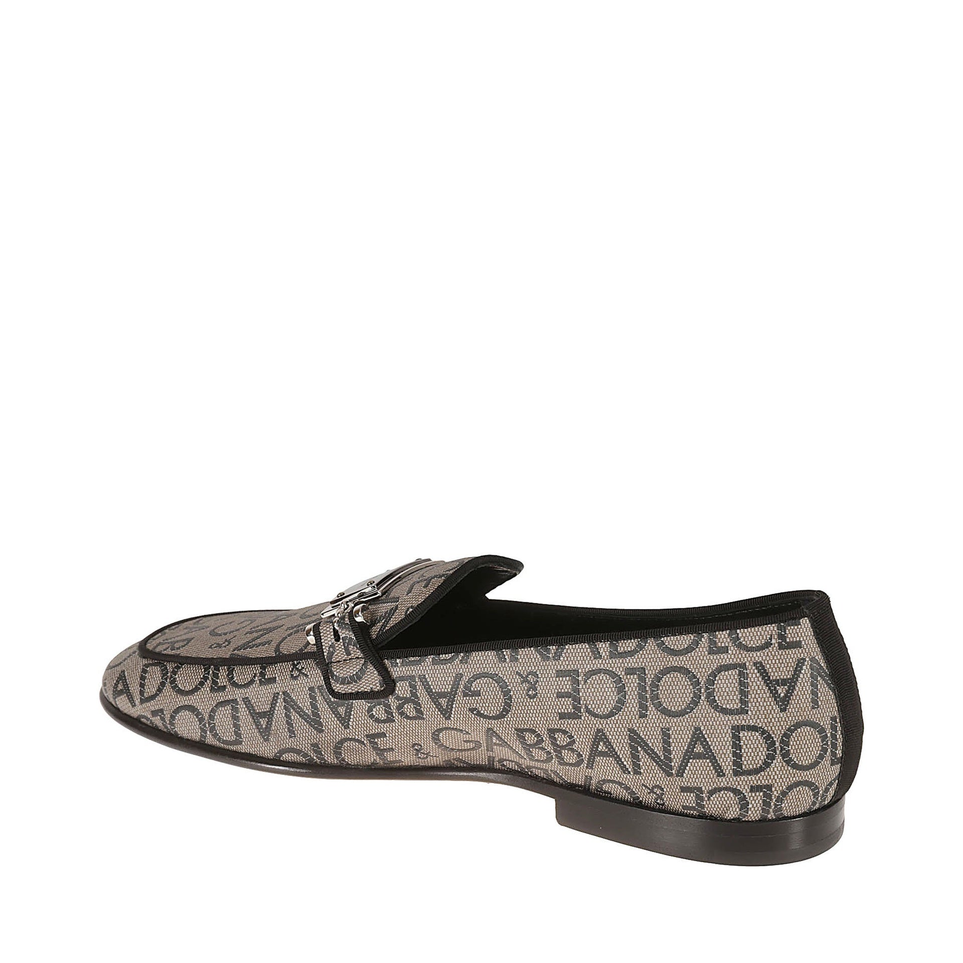Jaquard Loafers Brown Calf Leather