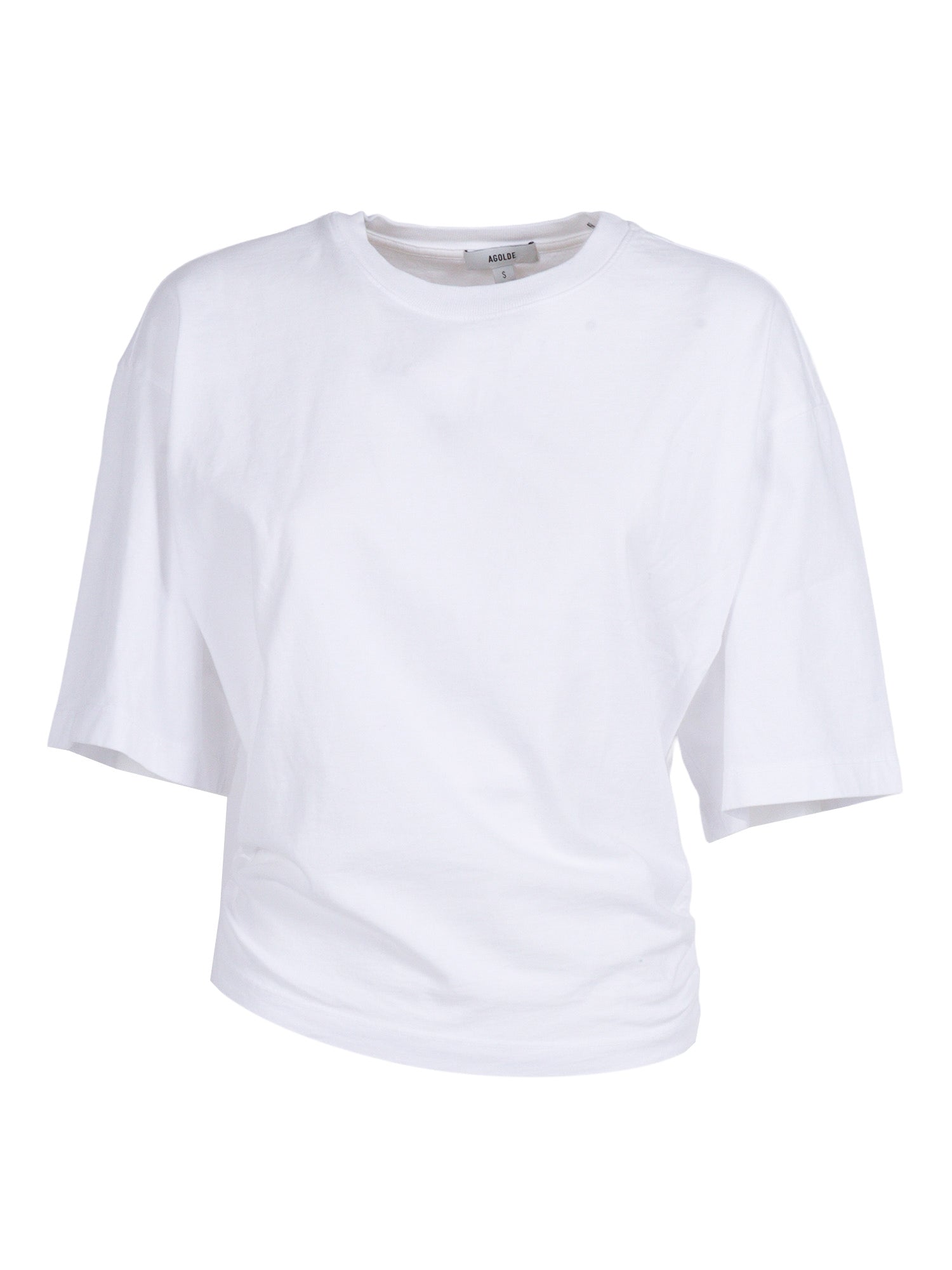 SHARI SCULPTURAL TEE White Regenerative Cotton Short Sleeves T-shirt