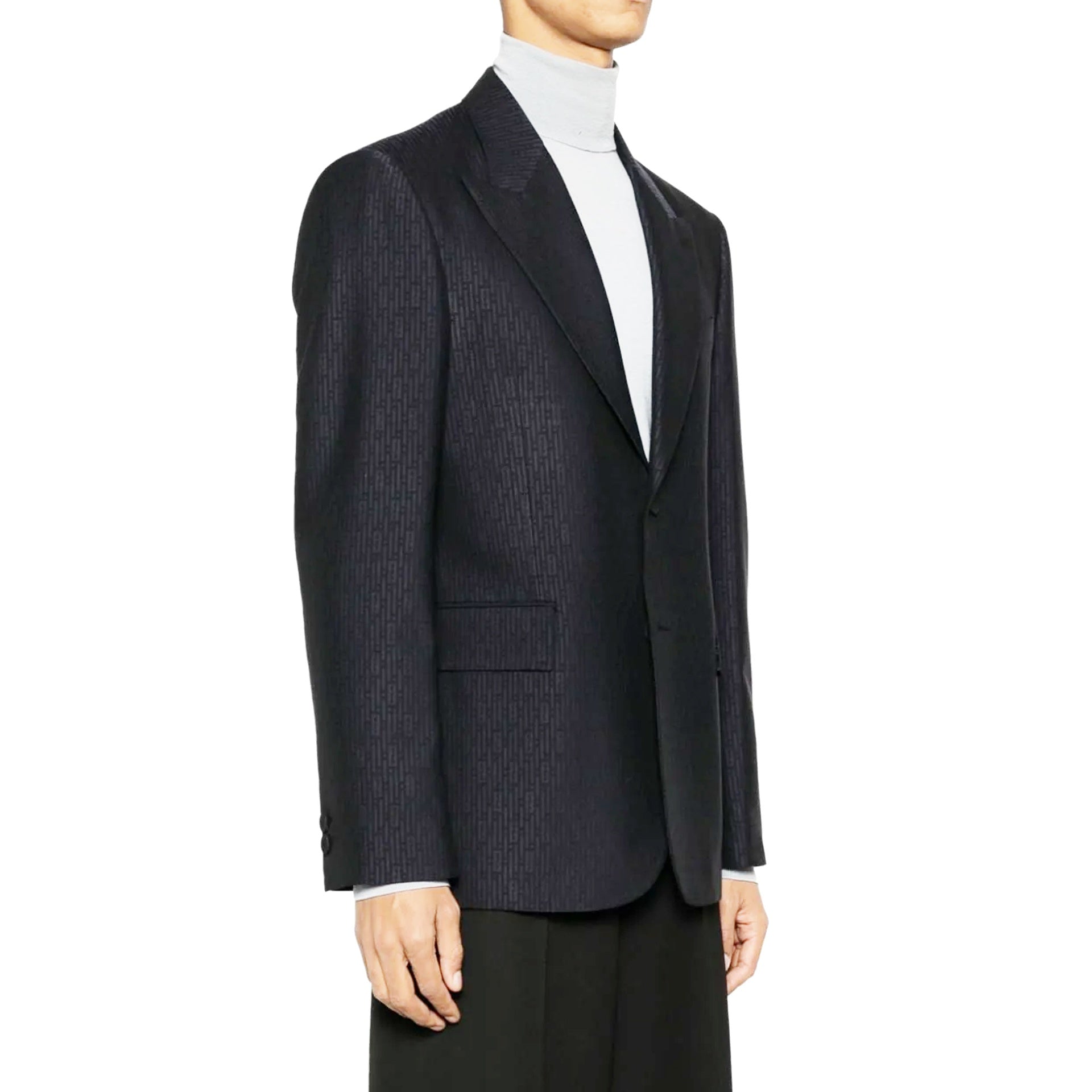 Ff Motif Wool Jacket Blue
