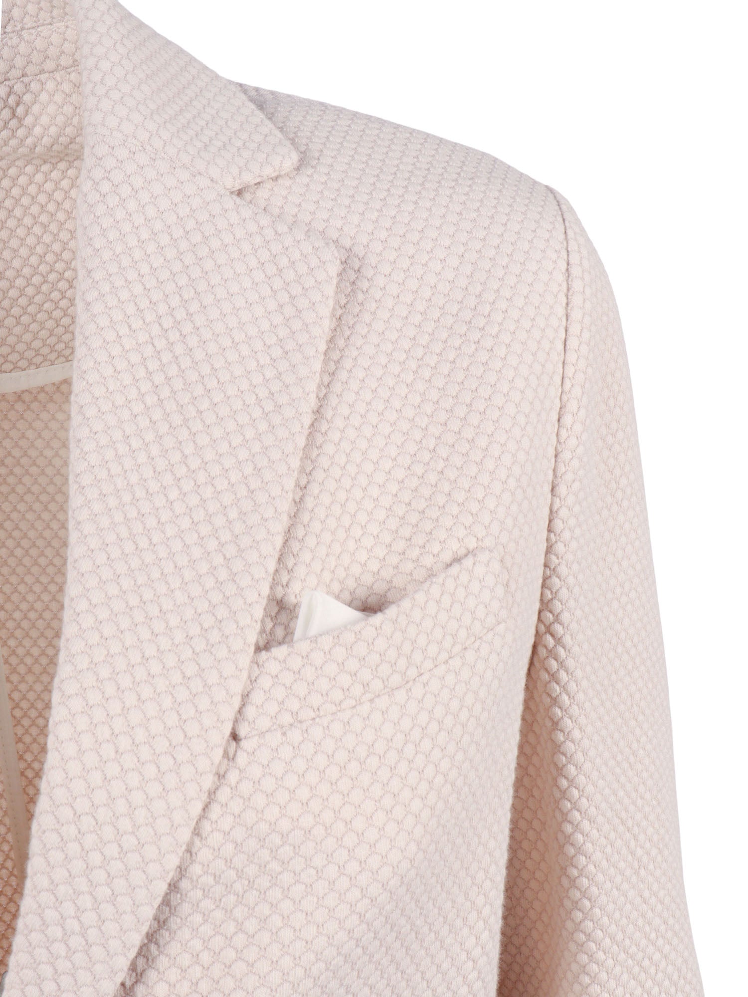 Slim Fit Nido Dape Beige Cotton Elastane Jacket