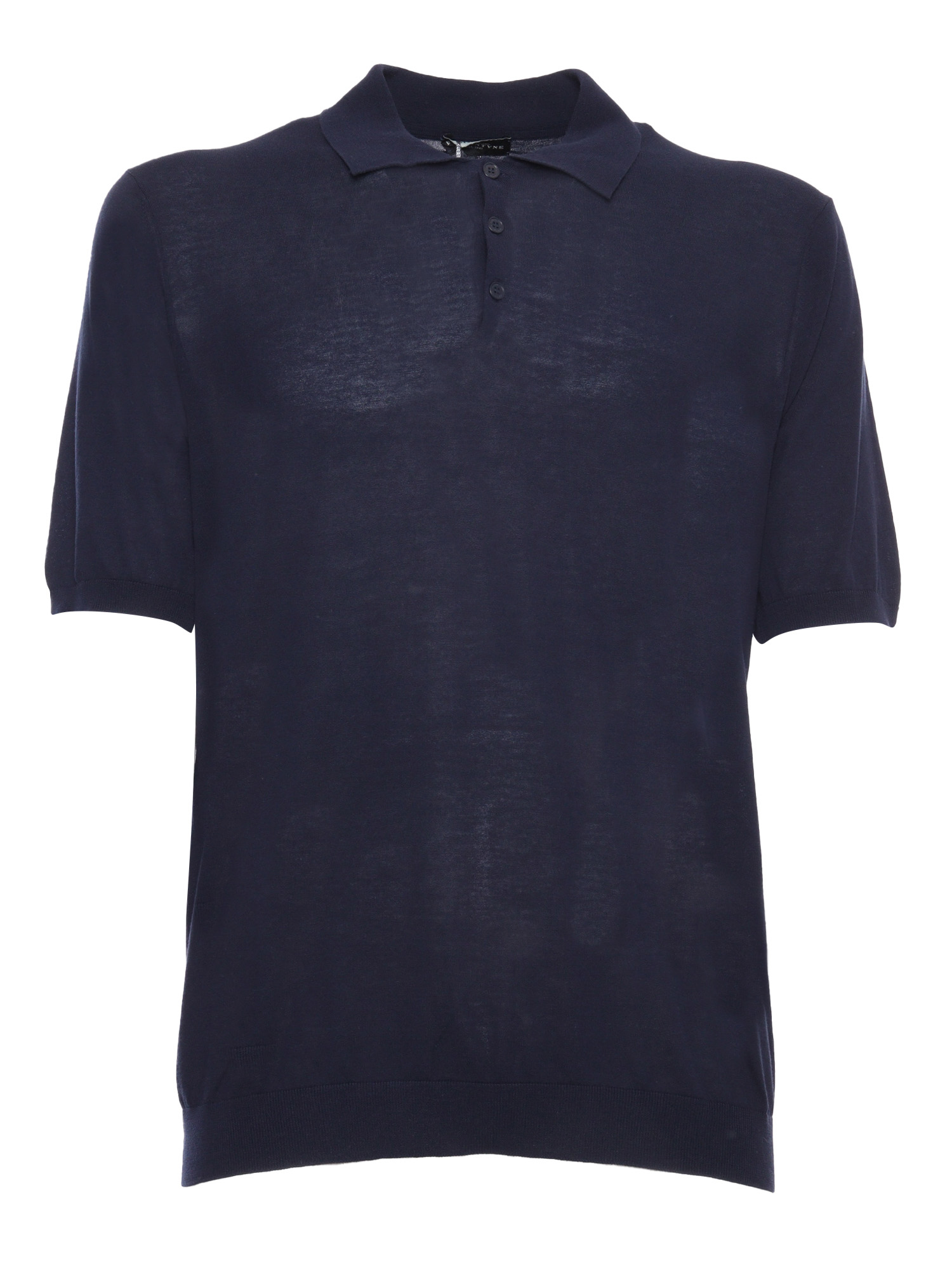 SHORT SLEEVES POLO Blue Cotton Shirt