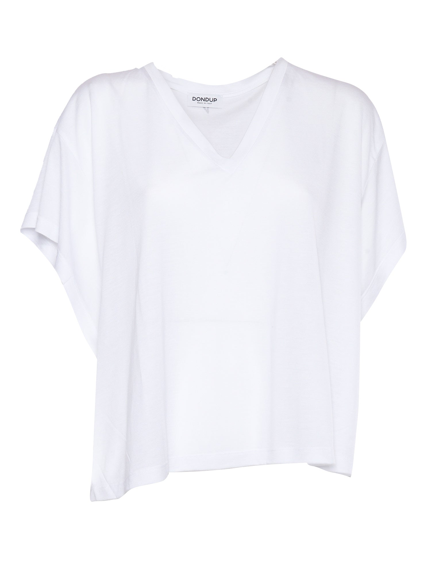 V NECK SWEATER White Modal Silk