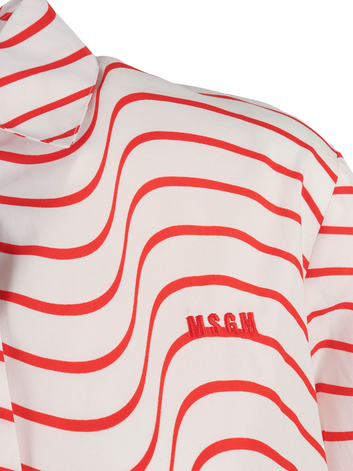 POPLIN SHIRT GIRL Red Cotton