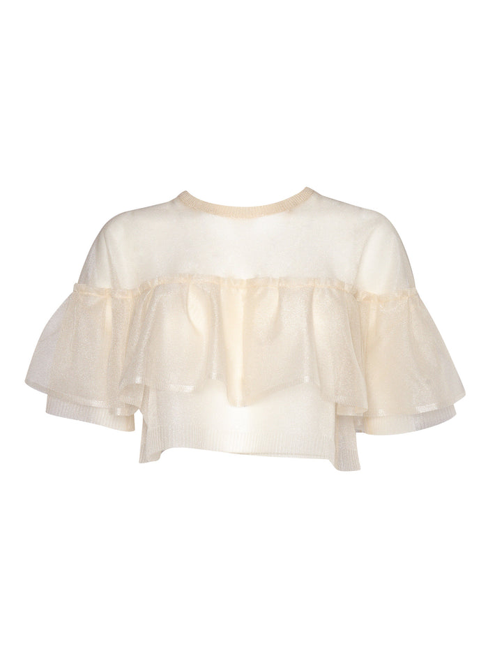 Sweater Beige Polyamide Polyester Top