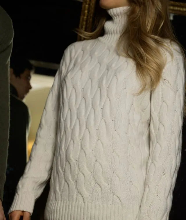 Turtleneck Cashmere Sweater Lapponia Firebrick Maglieria Dis/lav Pesante
