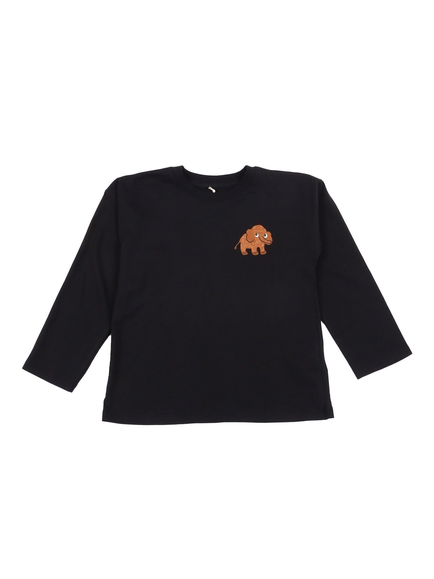 Mammoth Long Sleeve T-Shirt Black Organic Cotton Short Sleeves