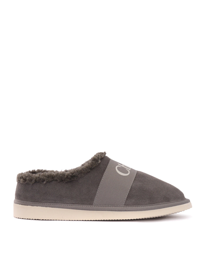 SNEAKERS Grey Leather Kid