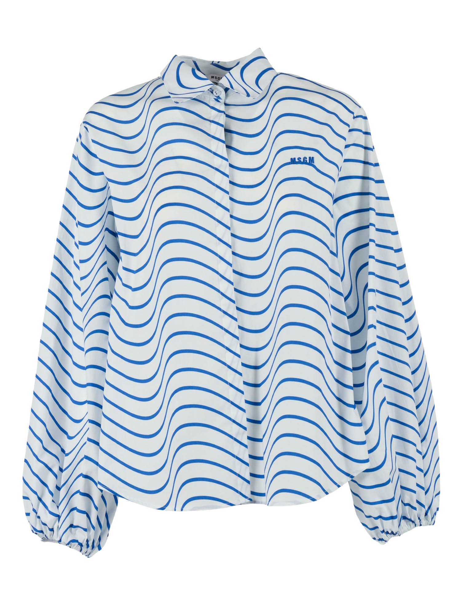 POPLIN SHIRT GIRL Blue Cotton