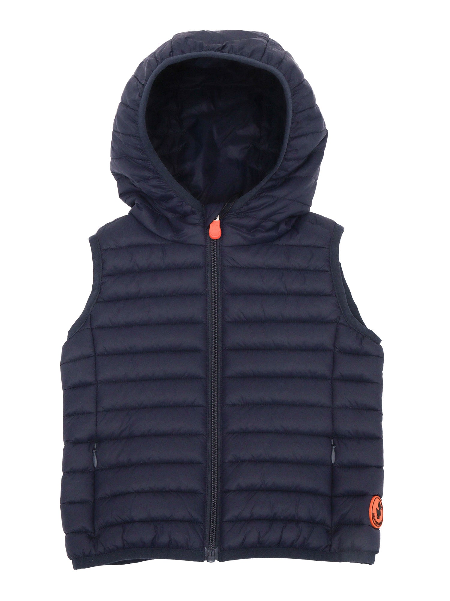 CUPID hooded vest Blue Sleeveless Puffer