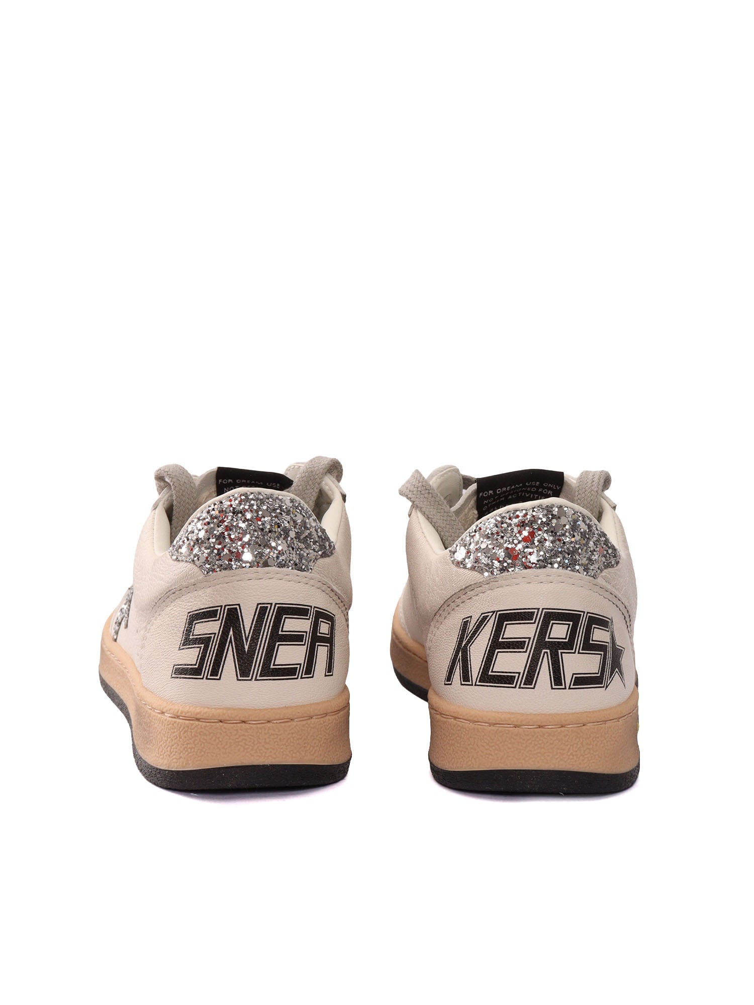 BALLSTAR NAPPA UPPER GLITTER STAR AND HEEL White Kid Sneaker