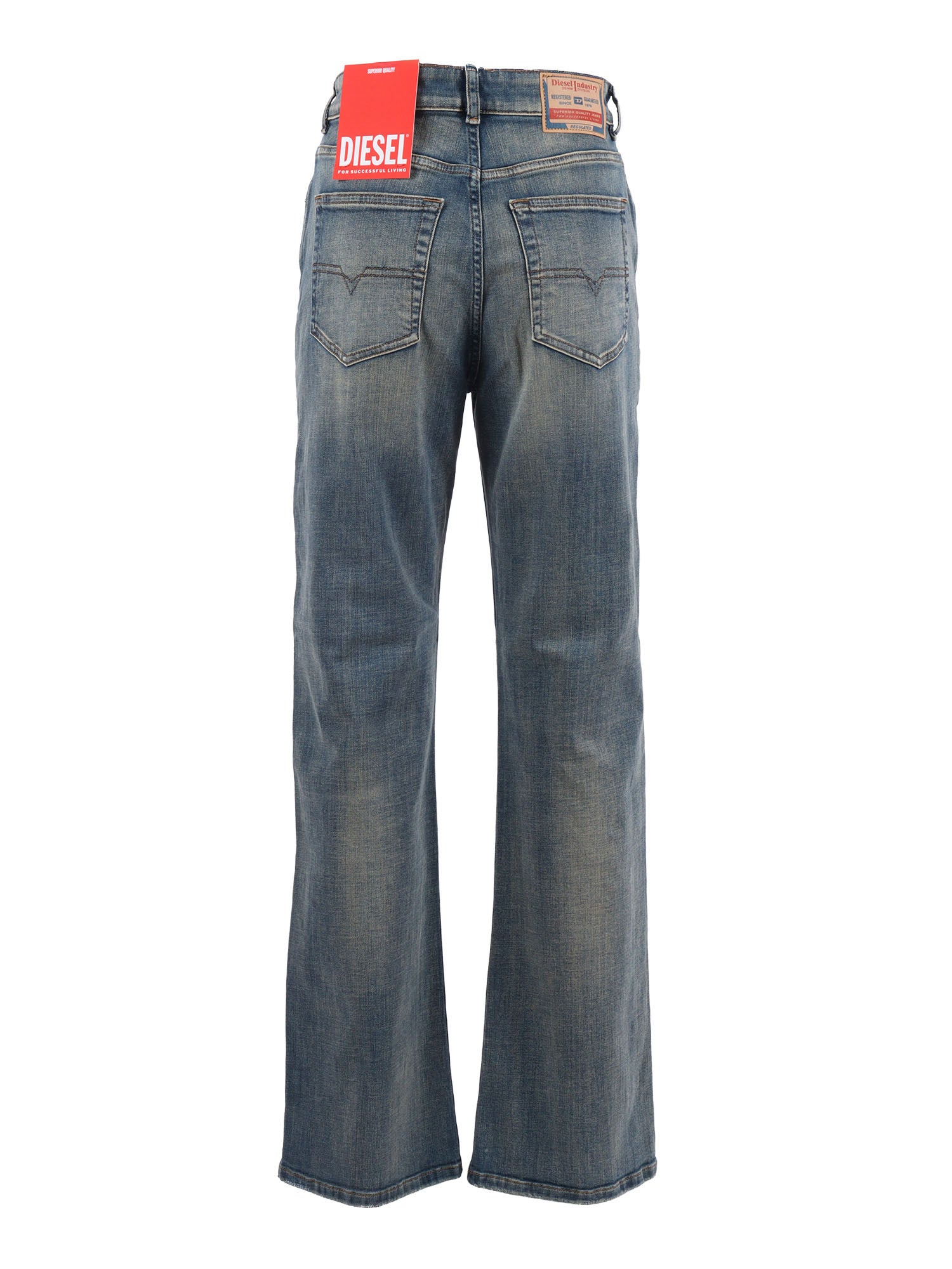5 pockets Blue Cotton Elastane Jean