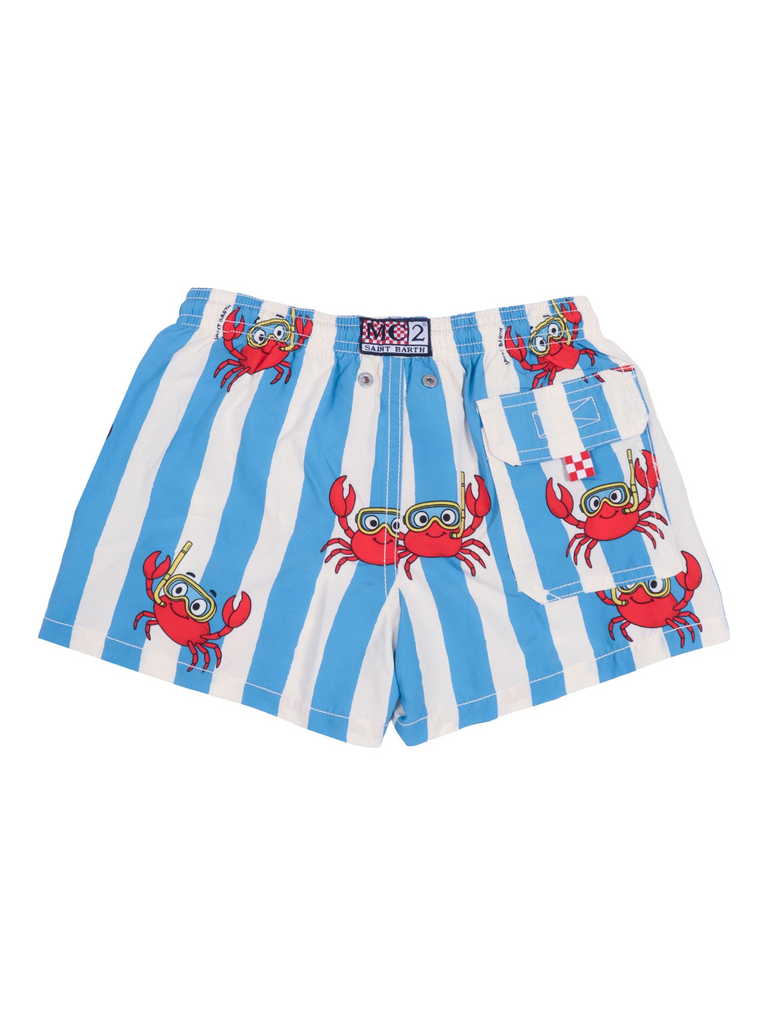 Jean-Sub Crab Stripes 32 Light Blue Polyester Boxer Mare Bimbo