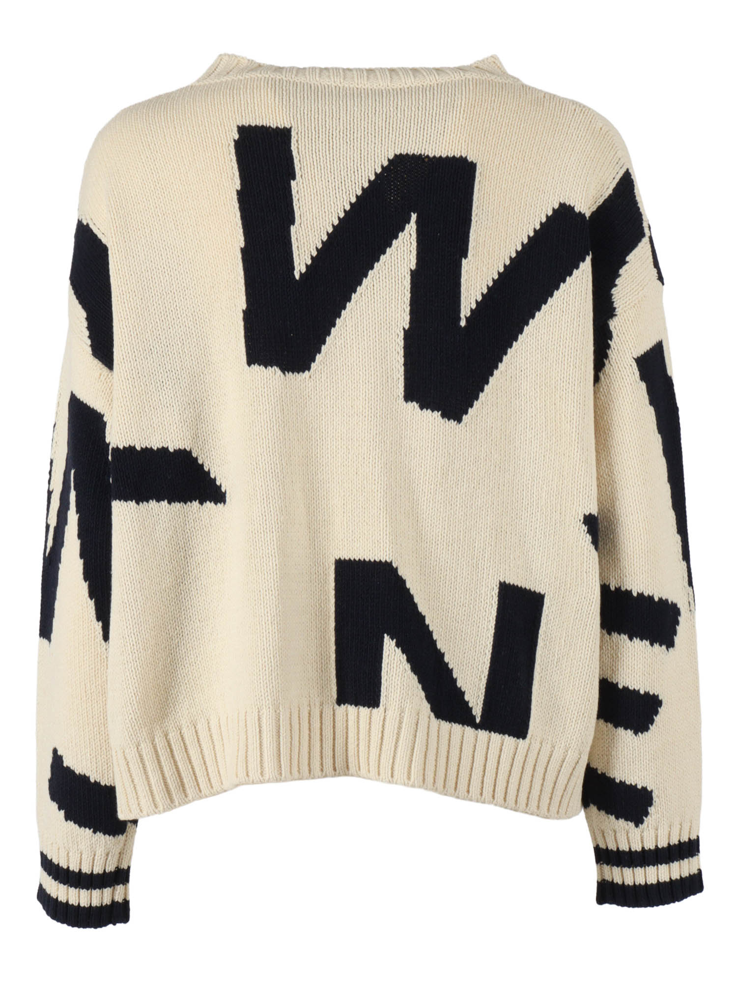 SWEATER White Cotton Acrylic Crewneck