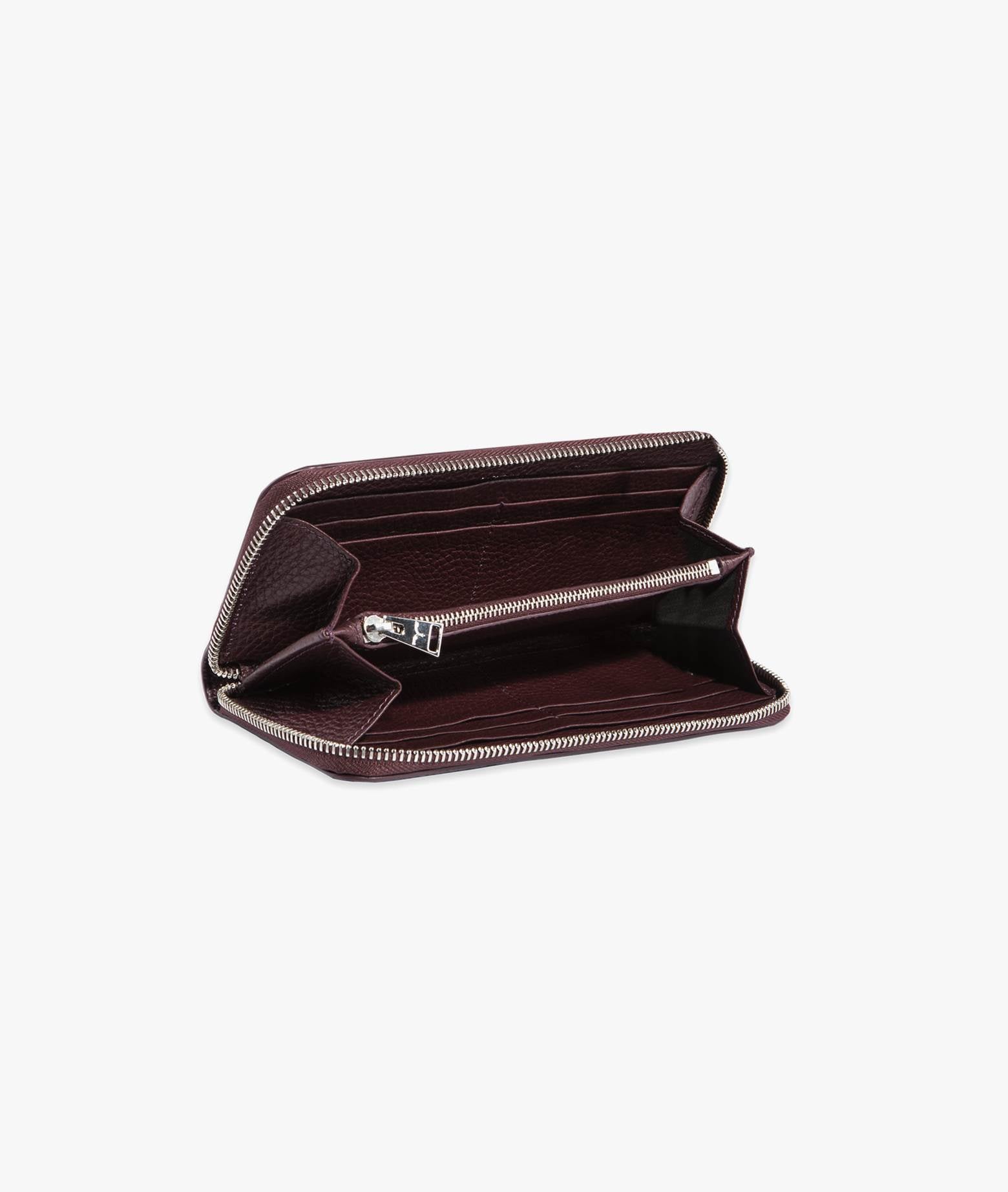 Zippered Wallet Lira Darkred And Money Holder