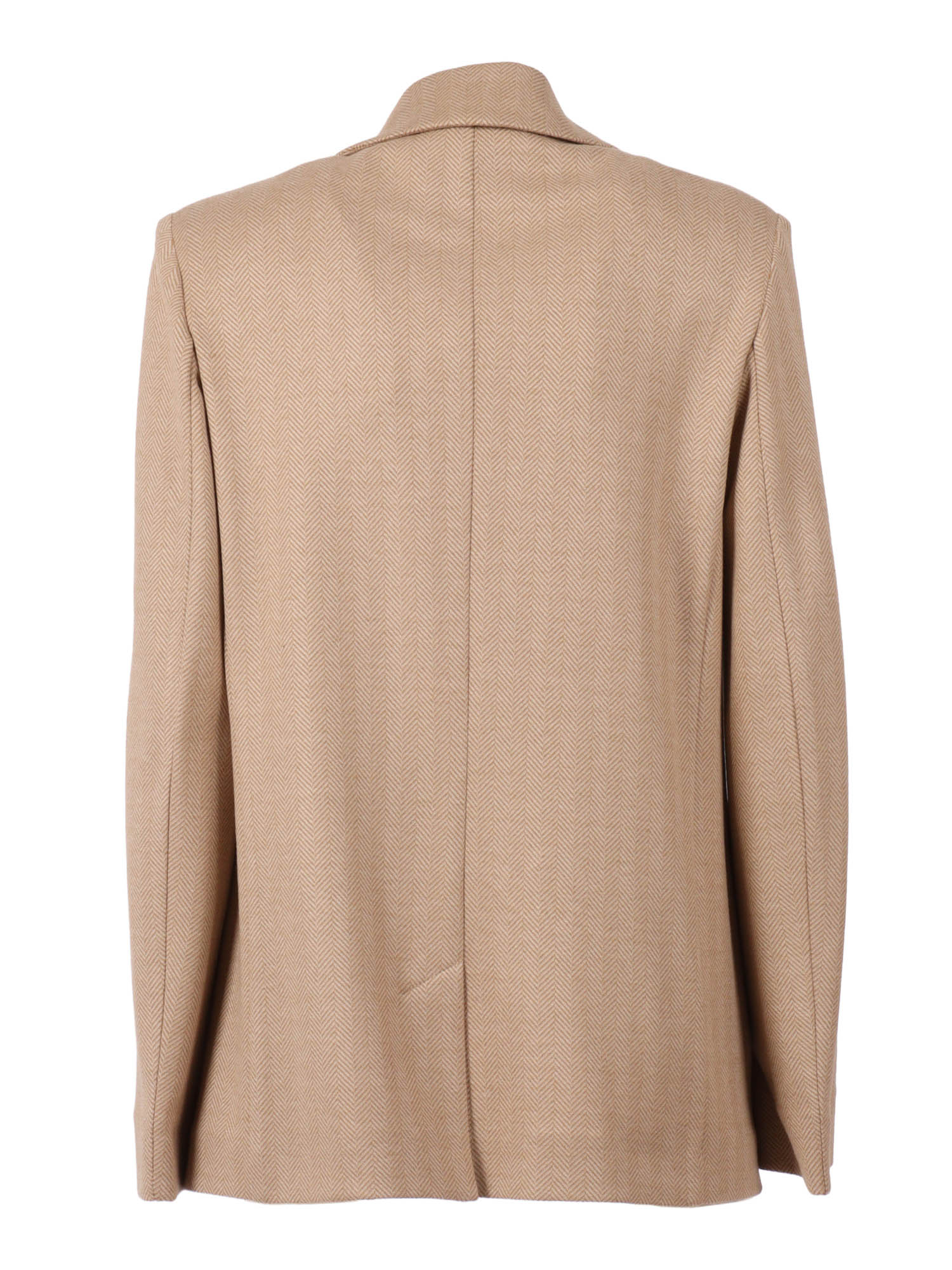 Jersey Jacket Beige Viscose Polyester Elastane