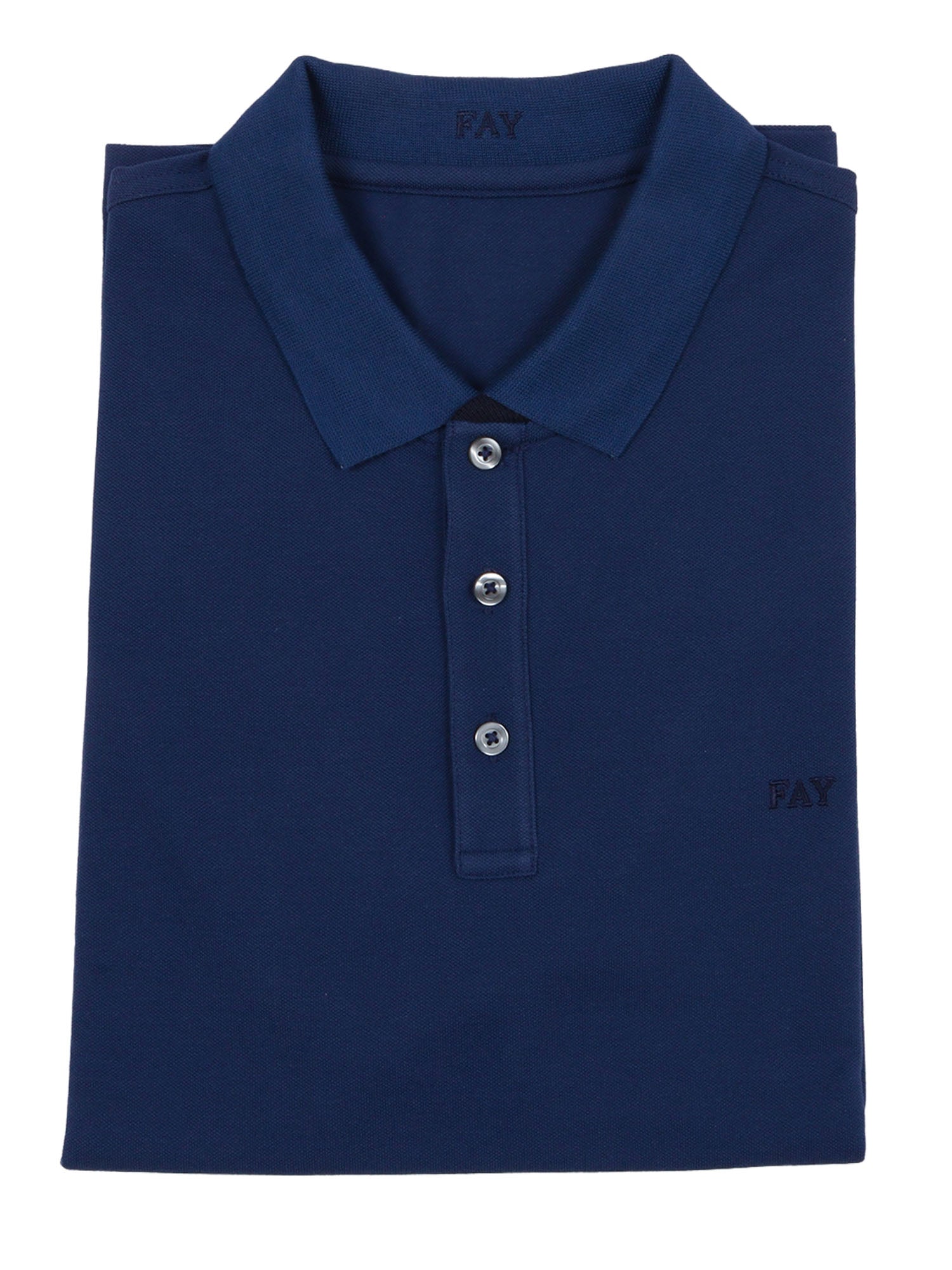 PIQUET POLO Blue Cotton Elastane Shirt