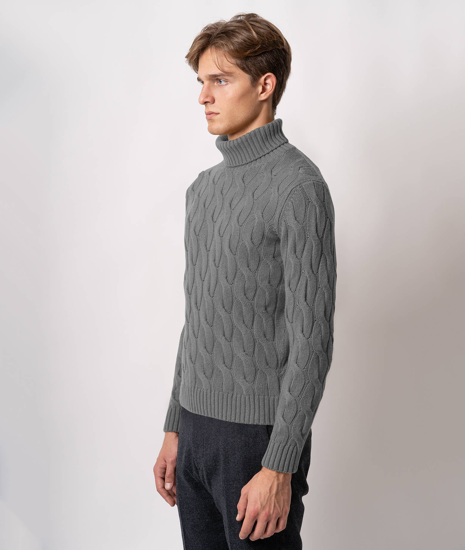 Turtleneck Cashmere Sweater Lapponia Ivory Maglieria Dis/lav Pesante