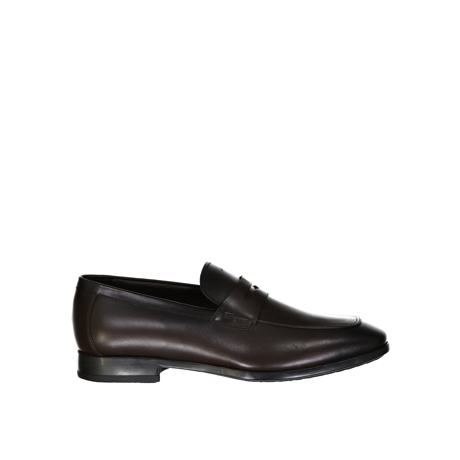 Gray Loafers Brown Leather