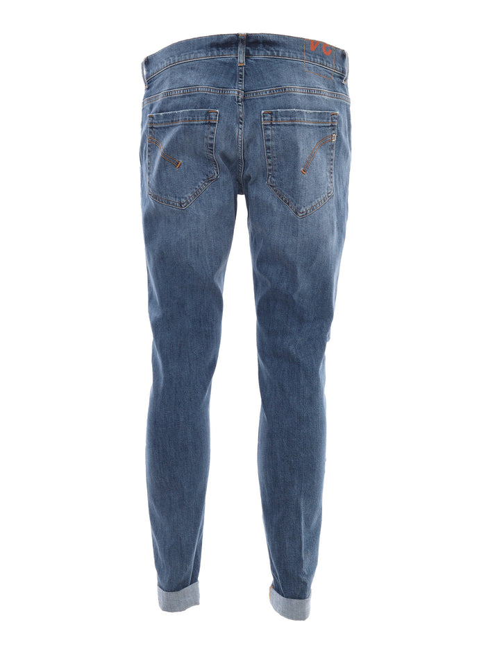 Blue effect washed jeans Cotton Elastane